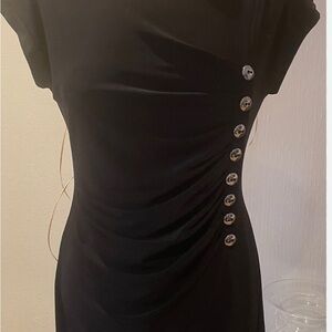 Joseph Ribkoff black asymmetrical top size 8